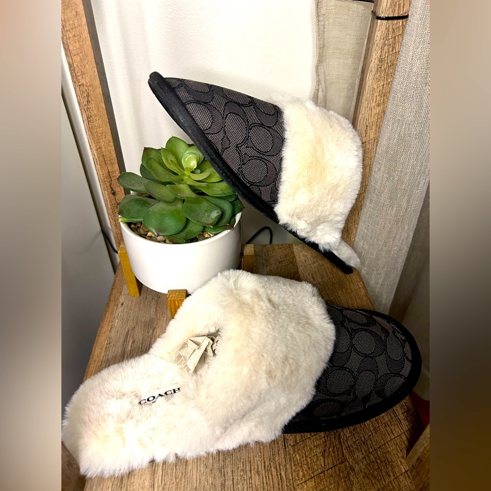 Never worn COACH slippers!